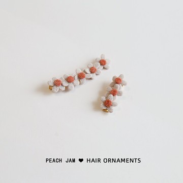 可愛毛絨小花朵發夾劉海夾少女簡約百搭夾子頭飾邊夾頂夾韓國發飾