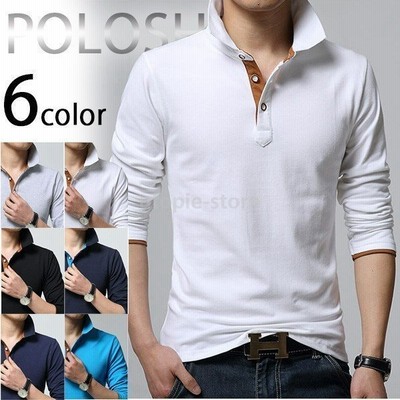 長袖ポロシャツ 春服 Polo ポロシャツ メンズ 長袖 無地ポロシャツ 黒 トップス 春 通販 Lineポイント最大get Lineショッピング