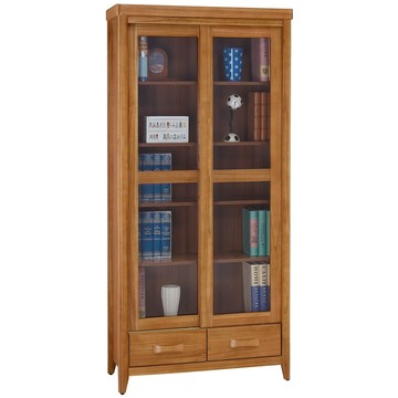 【Hampton 漢汀堡】列蒂西雅柚木3尺推門下抽書櫥