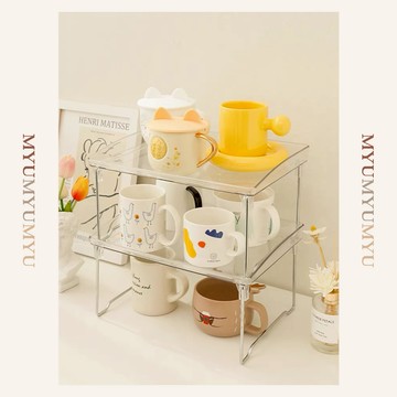 隔日到貨｜折疊桌上收納架 小桌子 整理架 可折疊置物架 桌面書桌收納 多功能層架｜MYUMYU 沐慕家居 台灣