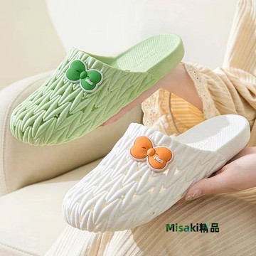 包頭拖鞋女外穿2025新款防摔防滑室內平底軟底老人半拖鞋夏涼拖鞋-Misaki精品