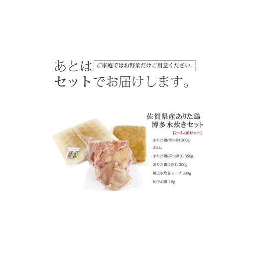 ふるさと納税 福岡県 大川市 博多水炊き（ありた鶏切り身・つみれ）セット 2〜3人前