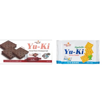 【蝦皮直營】Yu-Ki 可可風味喜馬拉雅鹽夾心餅152G/Yu-Ki 蔬菜餅乾200G