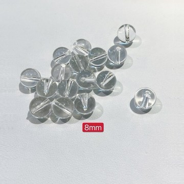 【肯爸水晶嚴選】白水晶/出口日本料散珠/全孔/隔珠/配珠/手工串珠編織/材料珠/DIY/單顆/單珠/飾品/水晶/天然