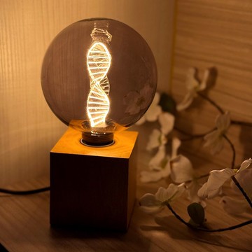 【情人節禮物】Mirage煙燻色DNA夜燈㇑方形木質燈座㇑喜光LED