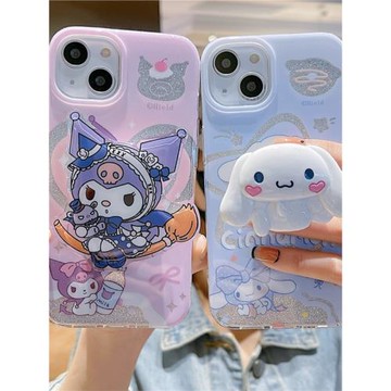 庫洛米閃粉卡通玉桂狗適用iPhone14ProMax手機殼防摔可愛大耳狗蘋果13全包軟殼時尚個性i12Pro保護套ip11外殼