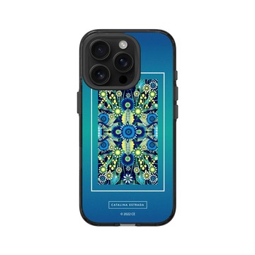 iPhone 16 Pro Clear (相機按鈕) 酷墨灰 - Catalina Estrada - Flower Garden - Blue