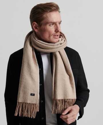 Superdry Men's Men's Studio Scarf Grey / White Pepper - Size: 1SIZE