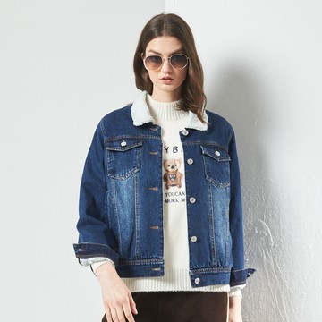 CLL巧玲瓏 休閒牛仔加絨外套 5477222