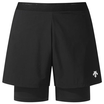 Descente 迪桑特 短褲 男裝 內搭緊身 拉鍊口袋 黑 SR123RHP11-BLK0