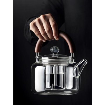 九土玻璃煮茶壺專用電陶爐燒水壺泡茶壺明火玻璃壺耐高溫蒸煮茶具