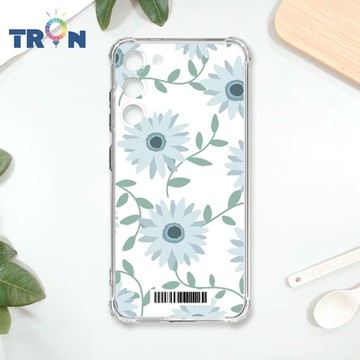 TRON 三星 S23 PLUS 平塗手繪花朵C款 四角防摔載具殼 軟殼 手機殼