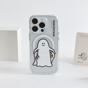 Percentage躲藏小幽靈抗黃防摔MagSafe iPhone手機殼