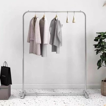 【落地式中島】服裝店展示架 掛衣架 陳列架 貨架 不鏽鋼衣架 女裝店道具 可移動組合 承重力強 服裝店/商場/展廳專用