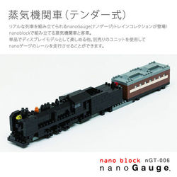 【Nanoblock 迷你積木】nanoGauge 列車收藏 蒸氣火車 nGT-006