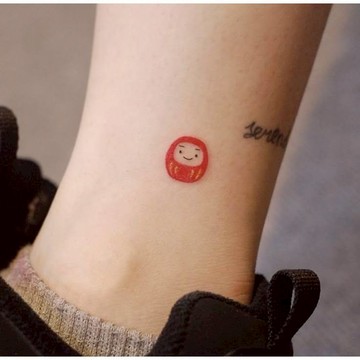 「開運」不倒翁 紋身貼紙 微刺青 IG 小清新 小心機 紋身貼 達摩 小紅書同款 可愛 抖音 超美 性感 網紅 設計款