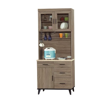 ASSARI-芮茲2.7尺餐櫃全組(寬81x深43x高202cm)