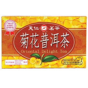 天仁茗茶 菊花 普洱茶(盒) 40g【康鄰超市】