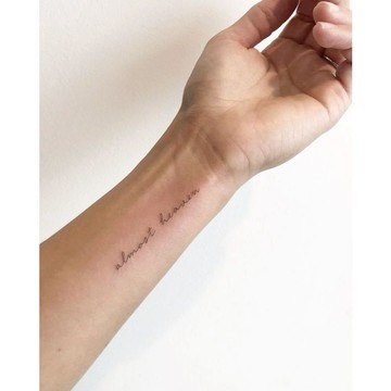 「靠近天堂」almost heaven 紋身貼紙 微刺青 小紅書同款 抖音同款 超美 紋身貼 小心機 性感 設計款