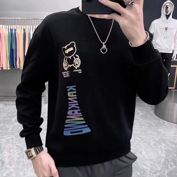 歐洲站小熊純棉秋冬休閑印花衛衣