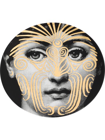 Fornasetti - printed face plate - unisex - ceramic - One Size - Multicolour