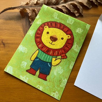 萬用卡片 ∣ 小獅子給我一朵花