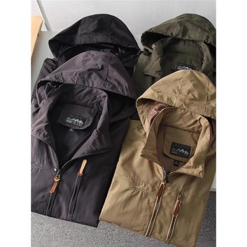 性價比力推！可脫卸式帽！秋季男士外貿戶外防水休閑沖鋒夾克外套
