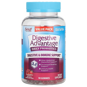 Schiff, Digestive Advantage®，日常益生菌軟糖，混合超級水果味，90 粒