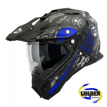 THH TX27SP 海盜二代 平光黑紅藍  全罩安全帽 越野帽 (內藏墨鏡)