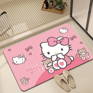 地墊地毯🎀 凱蒂貓HelloKitty地墊衛生間洗手間門口吸水硅藻泥速干防滑腳墊