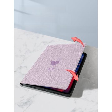 適用ipad保護套第10代2024愛心平板ipadmini殼4新款mini硅膠8帶筆槽11寸9蘋果ipd防摔6十代5女air電腦pro九2