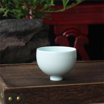 主人杯品茗杯茶盞全手工拉坯手握功夫茶杯景德鎮紅葉金品陶茶具