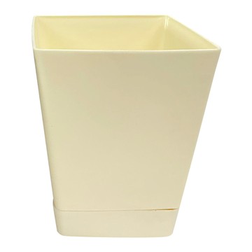 賀野 方形花盆 PP材質 台灣製  白色  26 x 21.6 x 21.6cm  1個