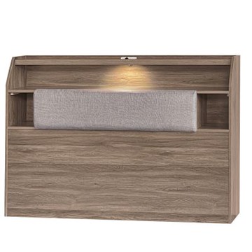 文創集 滿意3.5尺單人貓抓皮夜燈加高型床頭箱(六色可選)-107x25x110cm免組