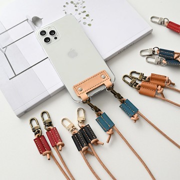 兼容所有型號 Android 兼容智能手機外殼帶背帶 [kinari x 圓線] 男士智能手機肩套禮物禮物 FG05M