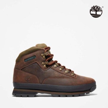 Timberland 男款棕色 Euro Hiker 中筒健行鞋│095100214 - 紅配綠