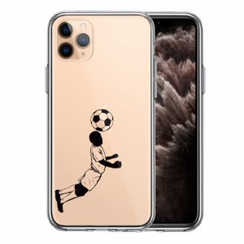 Iphone11 Iphone11pro Iphone11pro Max ハイブリッド クリア 透明 ケース カバー サッカー ヘディング 男子 ブラック 通販 Lineポイント最大1 0 Get Lineショッピング