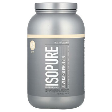 Isopure, 低碳水蛋白質粉，烤椰香，3 磅（1.36 千克）