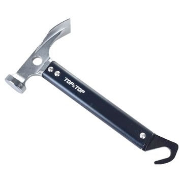 TOP&TOP 超輕量多功能鍛造營槌  錘頭-鍛造鐵  錘身-鋁合金  22x11x2.8cm  320g  1支  黑色 + 銀色