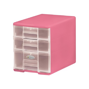 livinbox 魔法收納力玲瓏盒 半透明視窗設計  顏色隨機  1個  3層