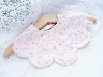 嬰兒波浪形 圍兜口水巾口水肩 - 小天鵝