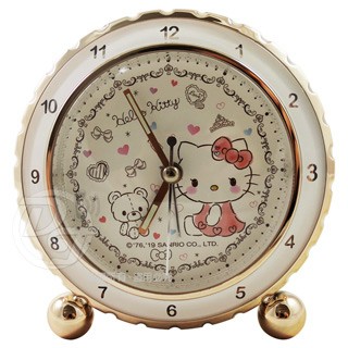 Hello Kitty 浪漫潔白小熊貪睡鬧鐘 JM-E536KT