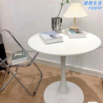 【輕奢洽談】巖板圓桌 茶桌 圓桌 茶几 餐桌 咖啡桌 客廳商用兩用 耐磨防燙 小戶型適用 商務接待 奶茶店咖啡廳