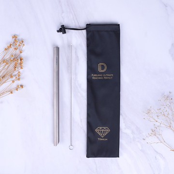 鑽石鈍角純鈦吸管【B】組