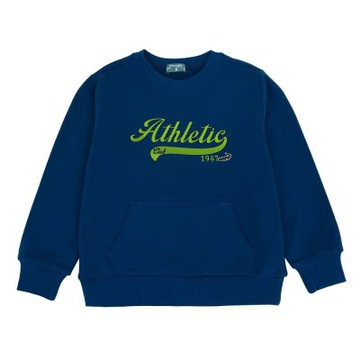 Crocodile Junior小鱷魚童裝- 英文印字刺繡口袋大學T恤 ( C68412-54 小碼)