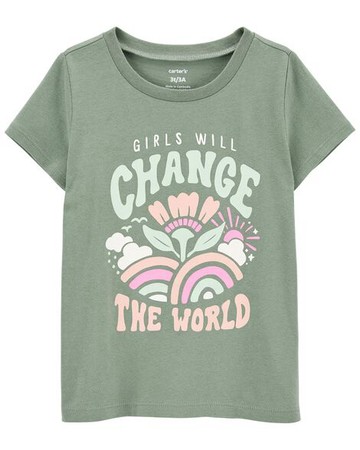 Toddler Girls Will Change The World Jersey Tee