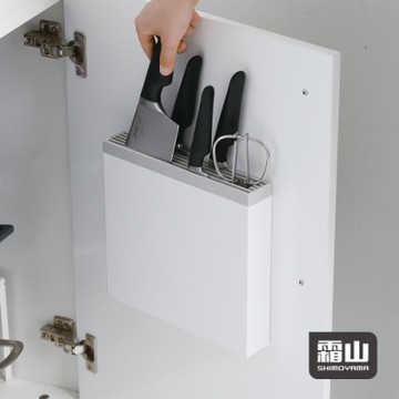 日本霜山 ABS門後懸掛式料理剪刀/刀具收納架