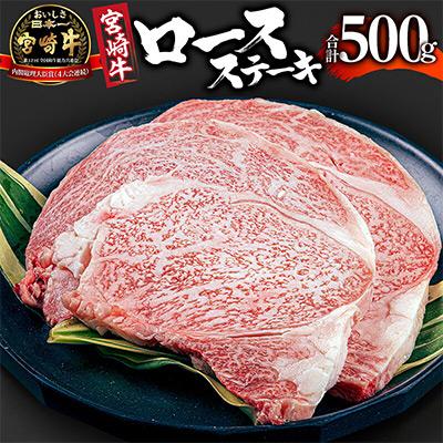 ふるさと納税 宮崎市 宮崎牛ロースステーキ 250g×2枚 計500g(宮崎市)