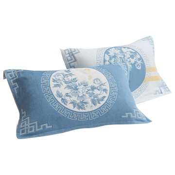 南極人純棉枕巾全棉紗布卡通可愛高檔枕頭巾防滑蓋巾單人枕一對裝