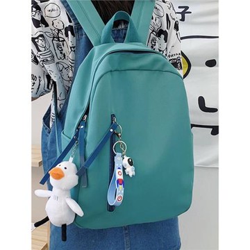 香港書包女夏大學生高級感簡約輕便學生帆布補課包電腦背包雙肩包